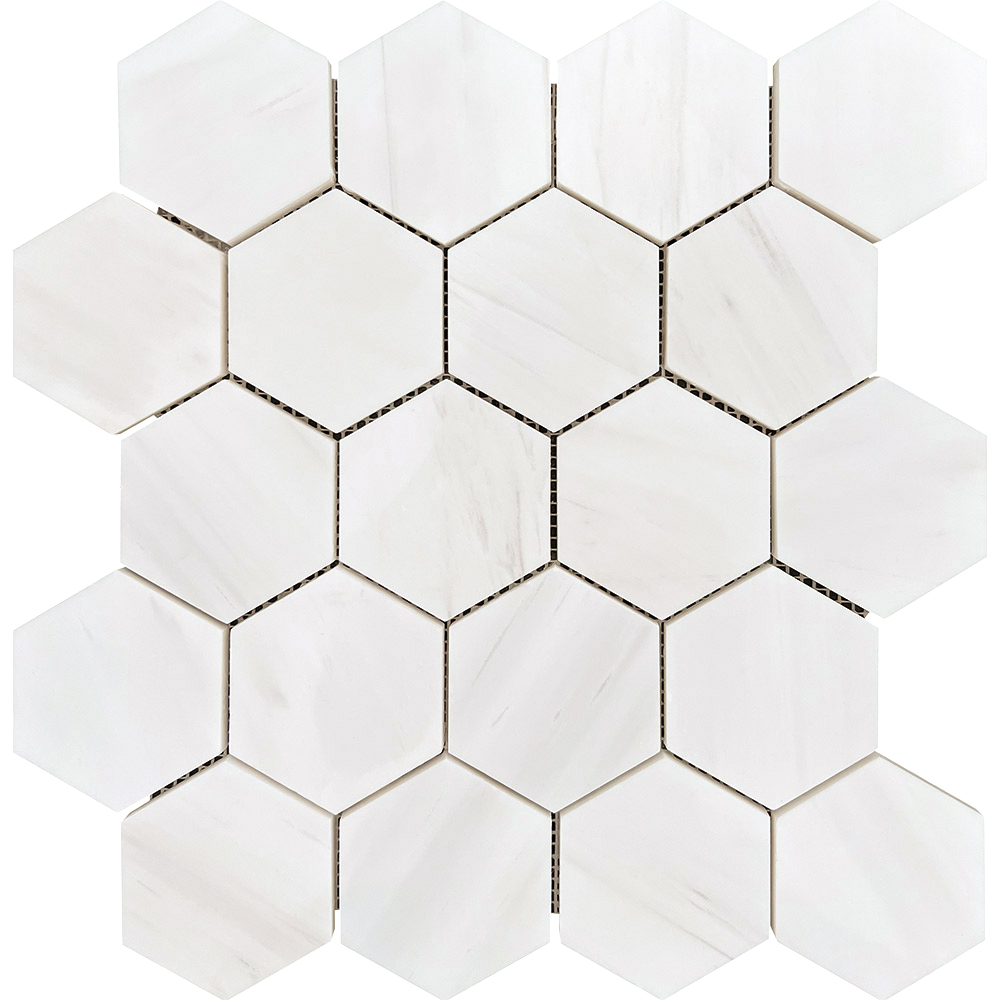 Dolomite Polished Marble Hexagon Mosaic