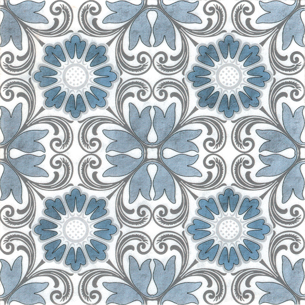 PNM-04 Polished Marble Painted Tile 8″x8″